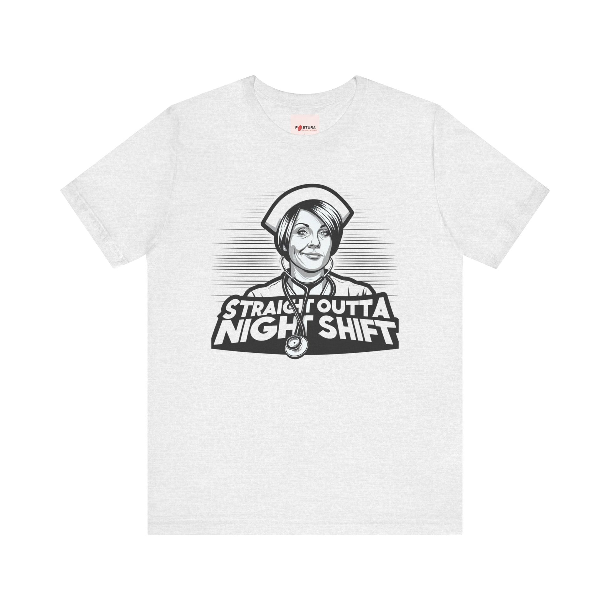 Nurse Appreciation Tee Design - 'Straight Outta Night Shift' T-Shirt