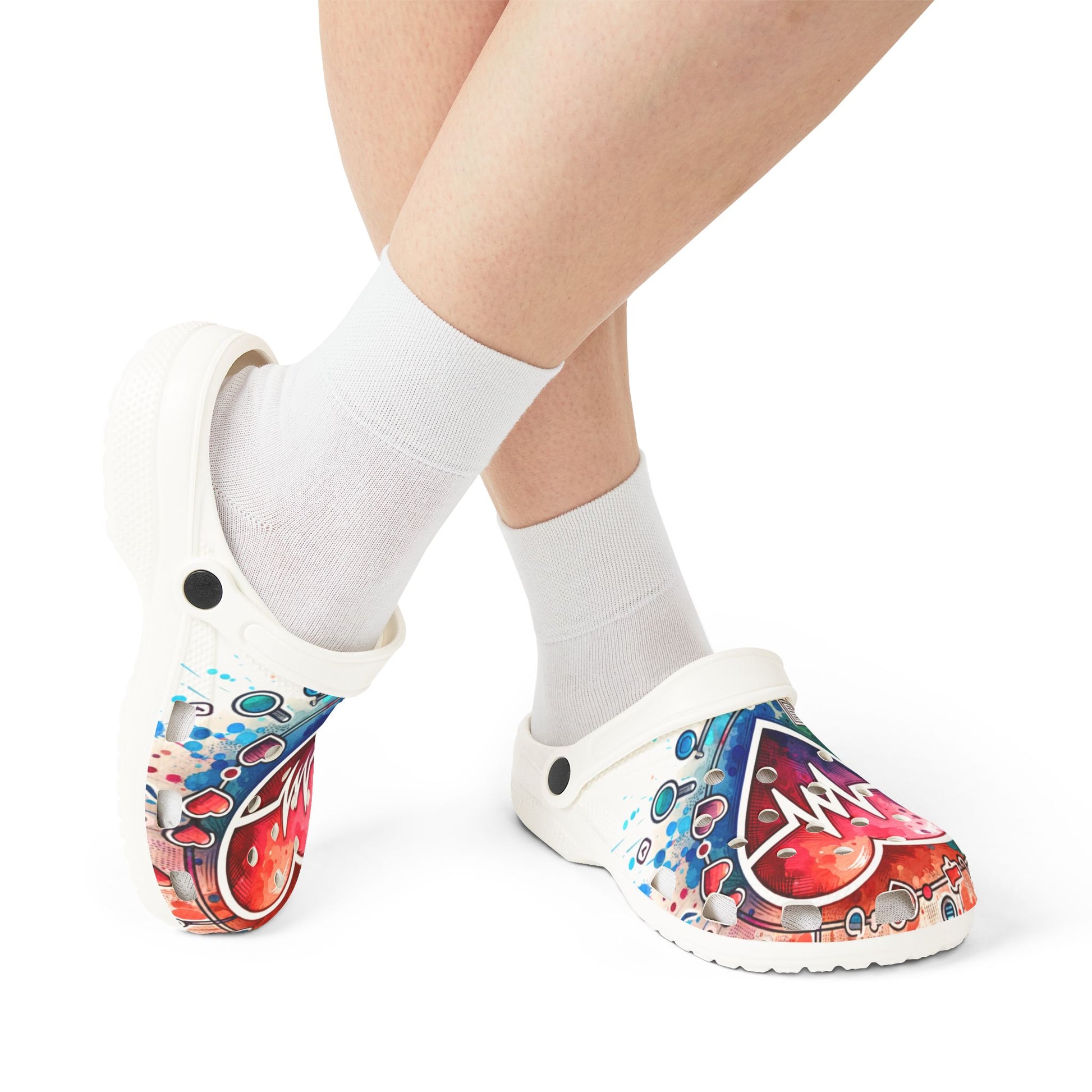 Heartbeat Nurse-Themed EVA Foam Rubber Shoes for Healthcare Professionals
