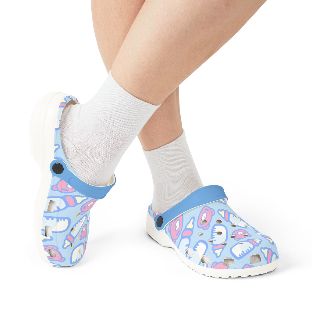Fun Baby Bottle Themed EVA Foam Rubber Shoes with Ice Cream and Bear Design