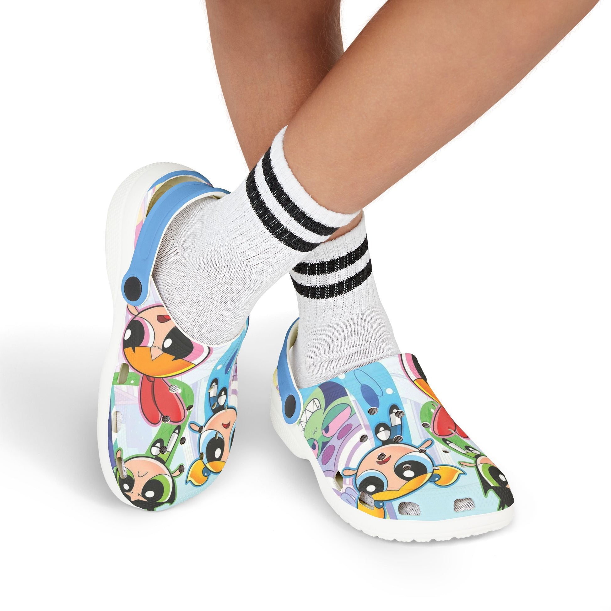 Power Puff Themed Kids Clogs -  Fun EVA Foam Shoes for Playtime