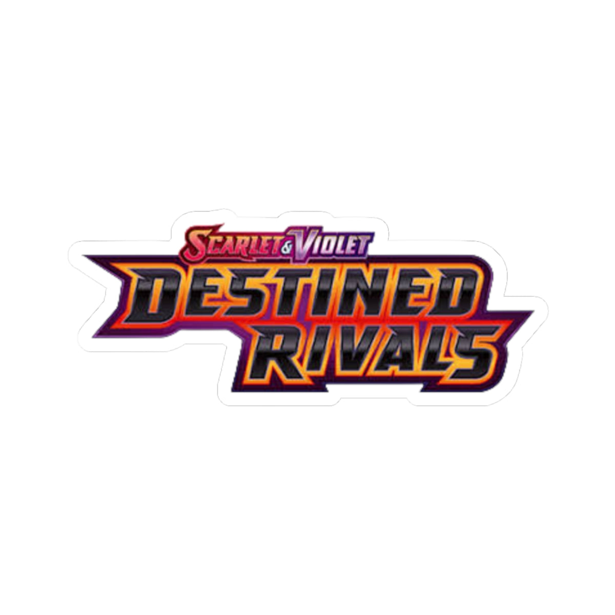 Destined Rivals Kiss-Cut Sticker — Scarlet & Violet Gaming Logo
